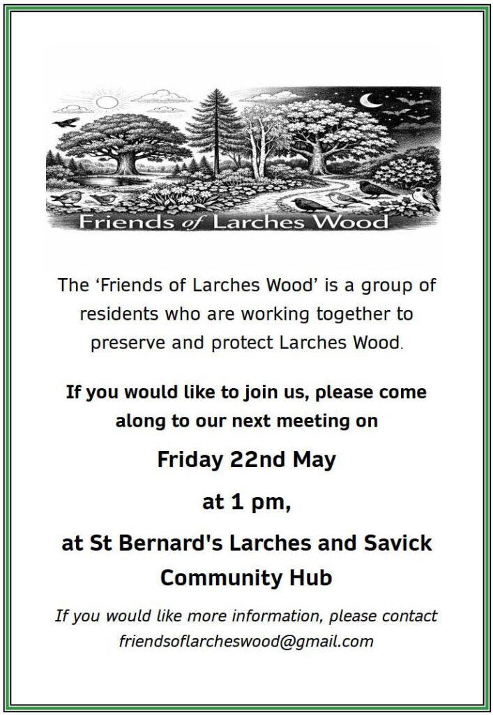 Friends Of Larches Wood Meeting May 22 2026